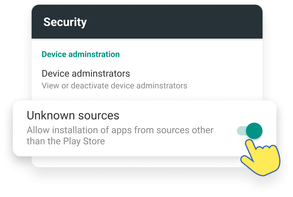 disable unknown sources installation